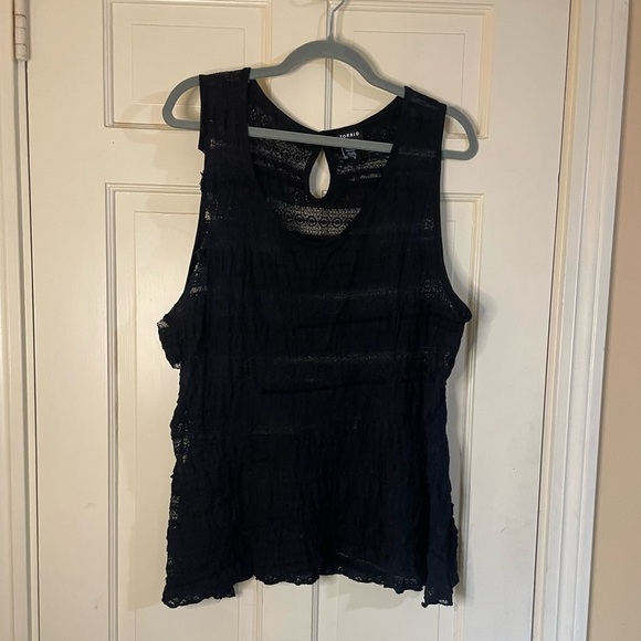 TORRID Black Lace Sleeveless Tank Top Size 3X Pretty Casual Night Out - Picture 8 of 8